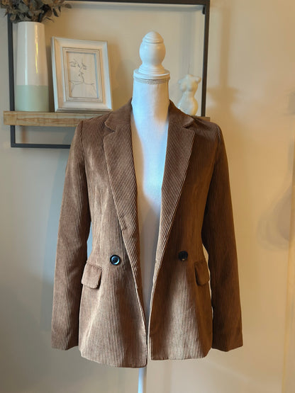 Blazer en velours côtelé camel T.34