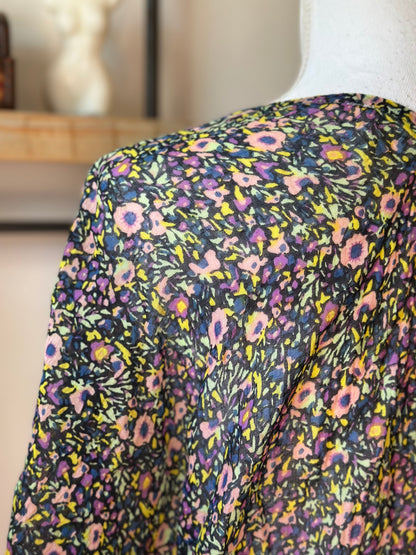 Kimono veste légère fleuri coton T.U
