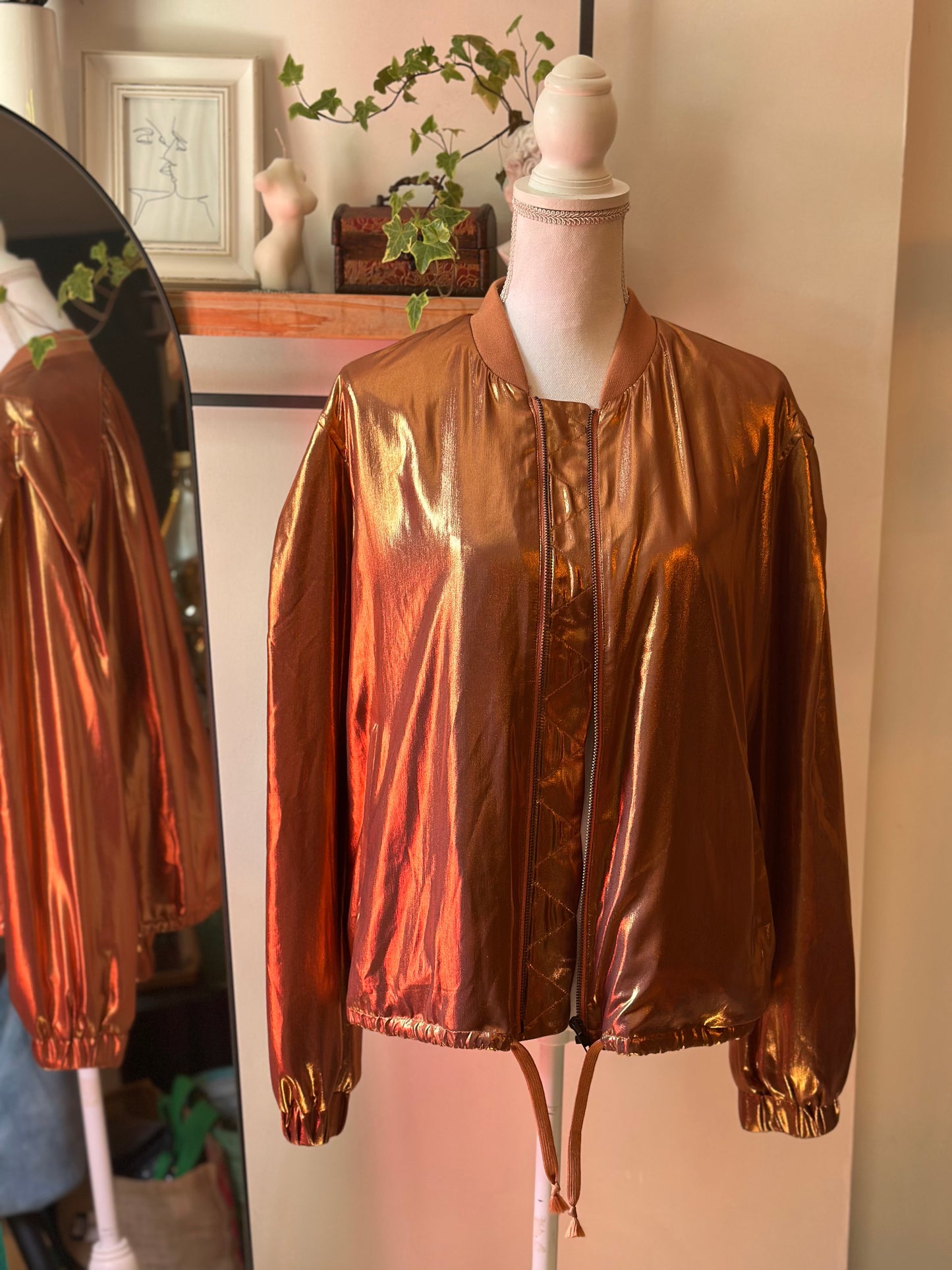 Veste bomber cuivre doré T.38