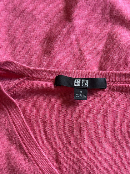 Pull rose col V 100% laine T.38