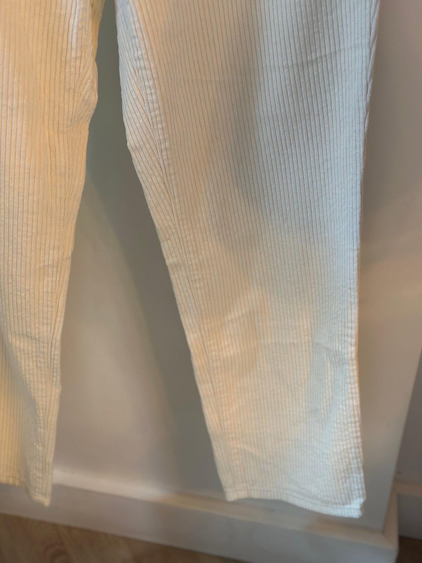 Pantalon velours côtelé écru T.38