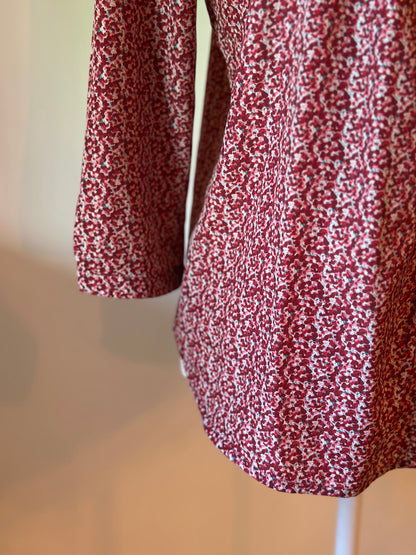 Chemise fluide imprimé bordeaux Naf Naf manches 3/4 - taille 36