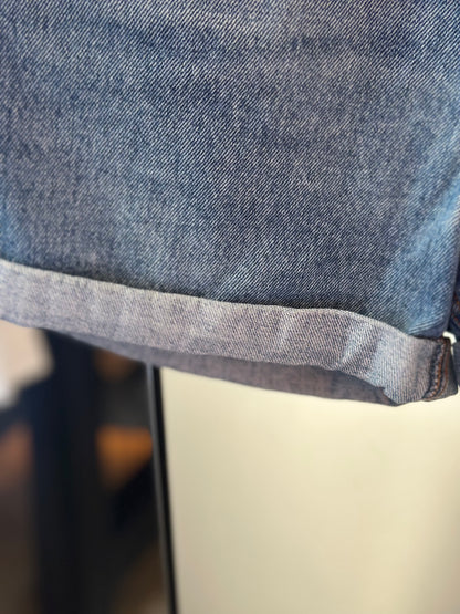 Short en jean bleu brut taille haute T.34