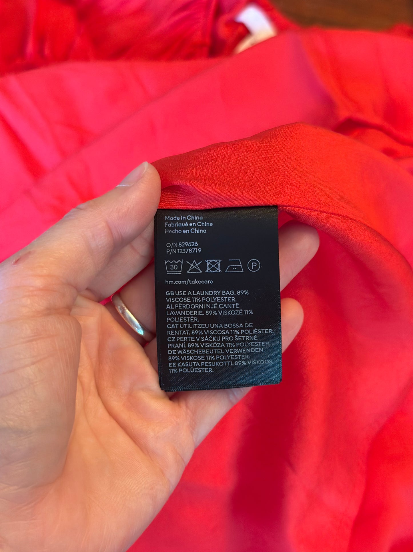 Robe trapèze rouge T.34 oversize