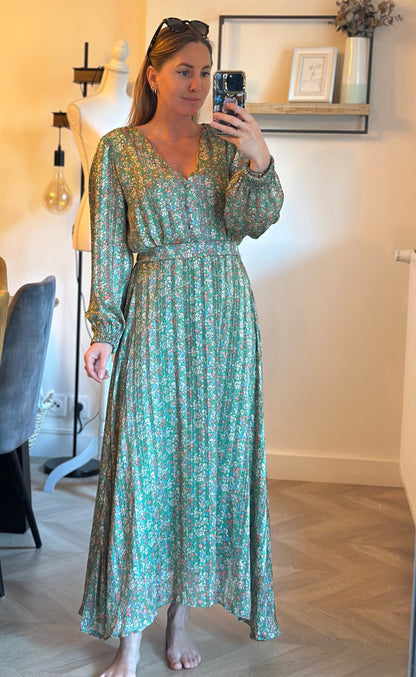 Robe longue à fleurs lurex T.36/38
