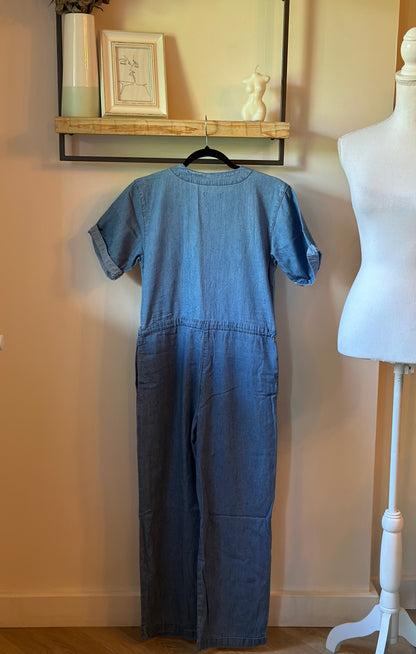 Combinaison denim bleu coton style casual chic T.34
