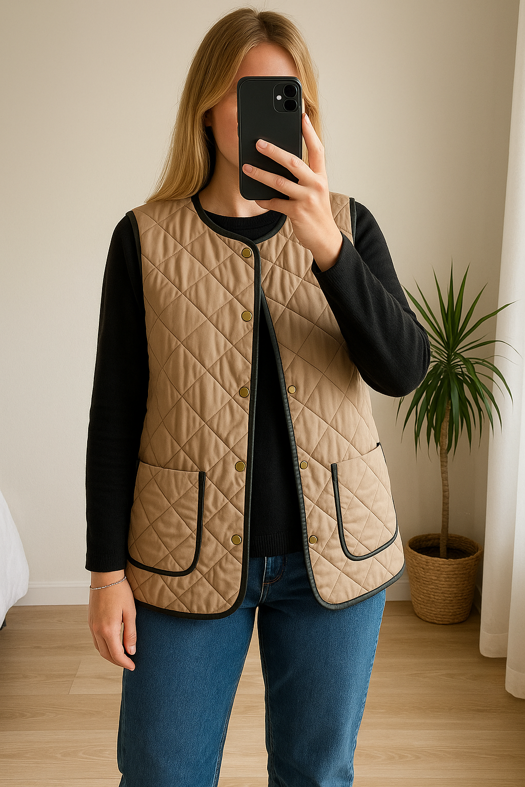 Doudoune légère / Veste matelassée sans manches T.42