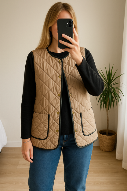 Doudoune légère / Veste matelassée sans manches T.42