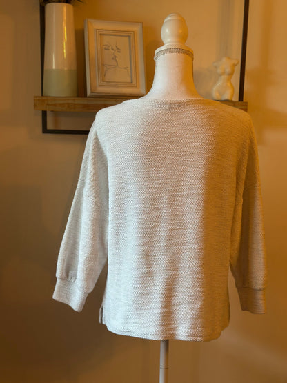Pull maille écru irisé T.40