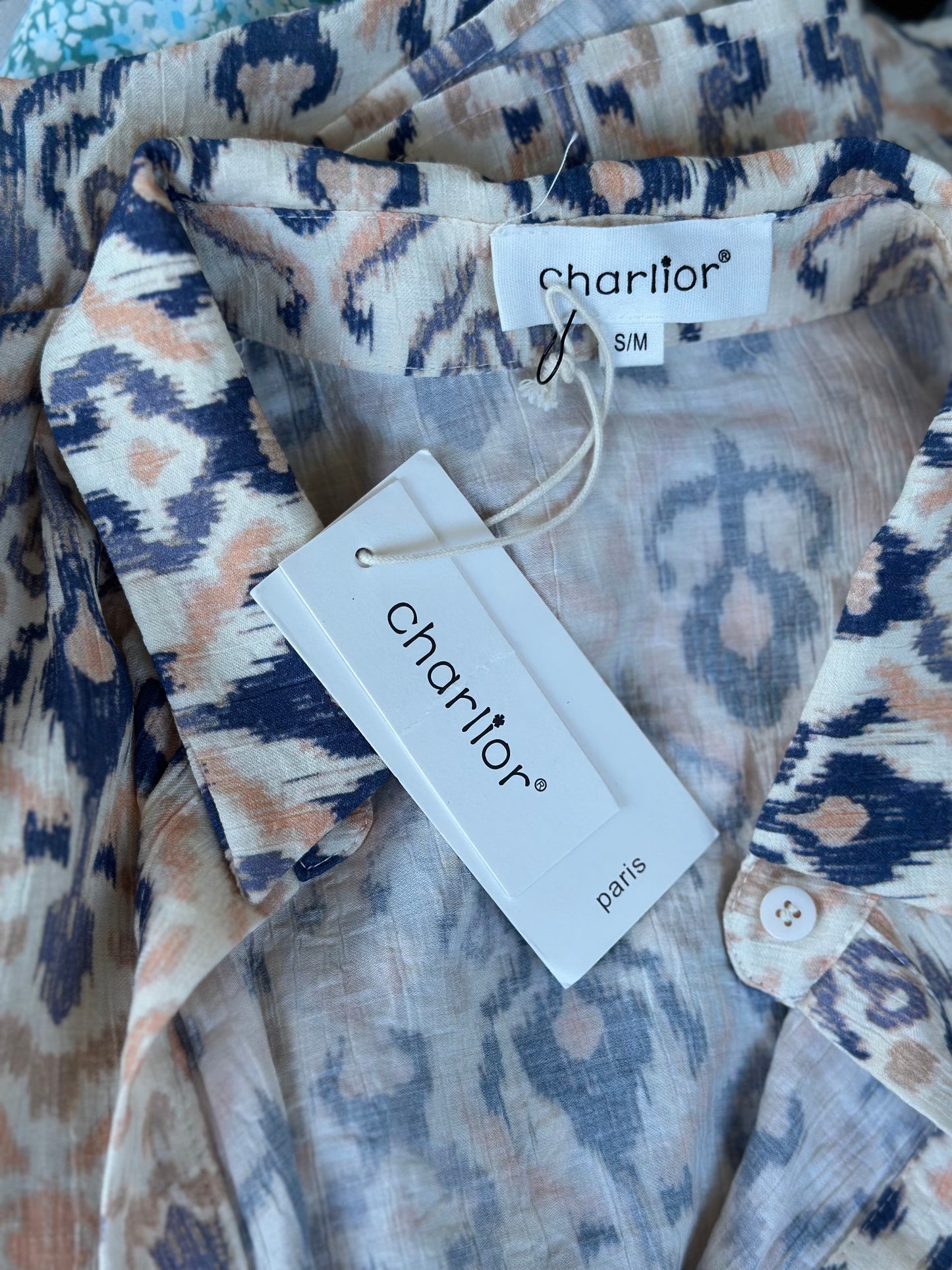 Chemise imprimé bohème oversize - Neuve avec étiquette T.36/38
