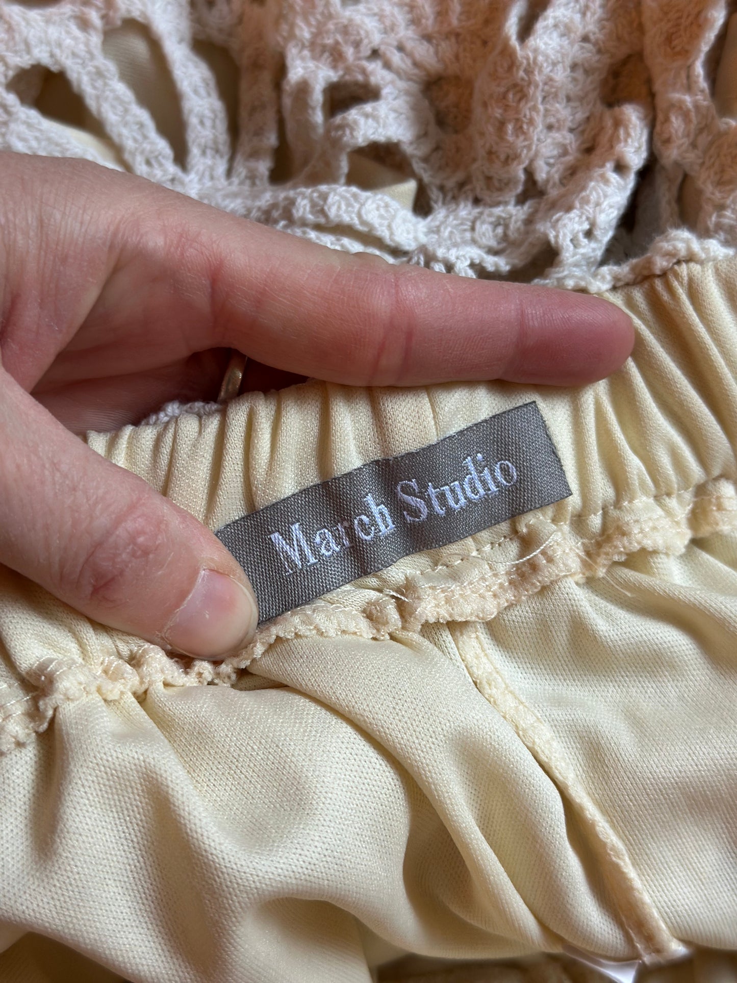 Short crochet écru dentelle T.36