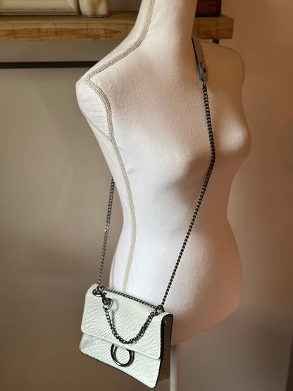Sac à bandoulière en cuir blanc en cuir fabriqué en Italie