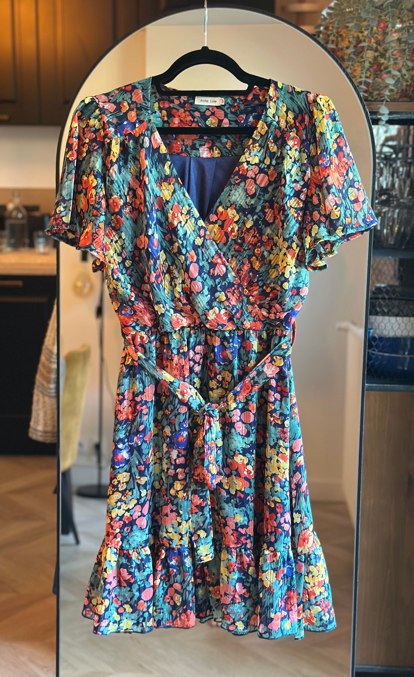 Robe fleurie multicolore T.36/38