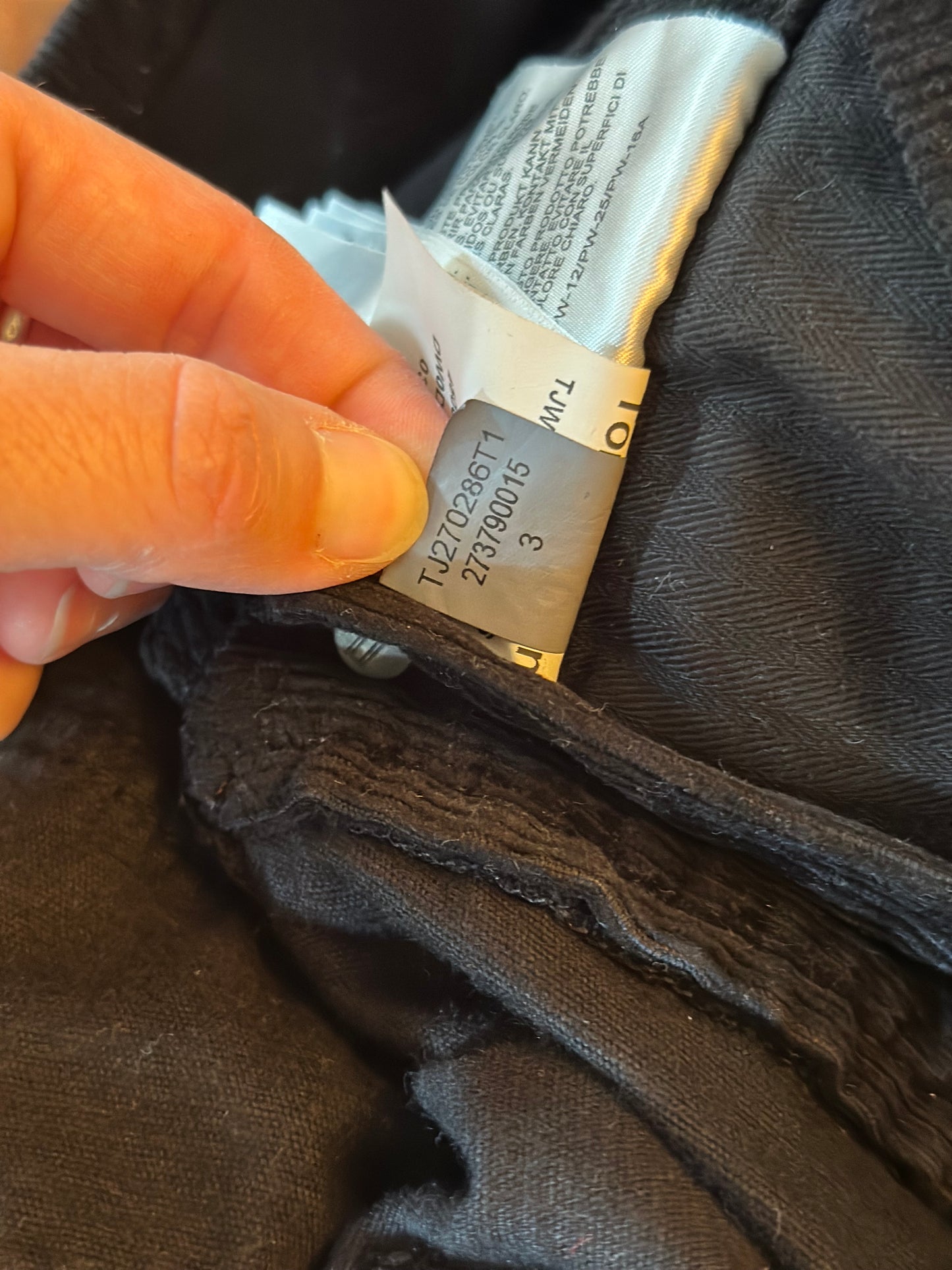 Robe salopette noire en velours côtelé - T.36