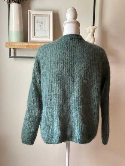 Gilet Delise vert clair mohair laine T.36