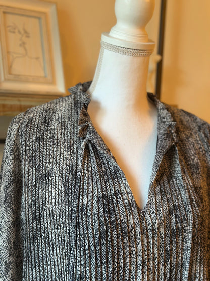Blouse imprimé python plissée T.40