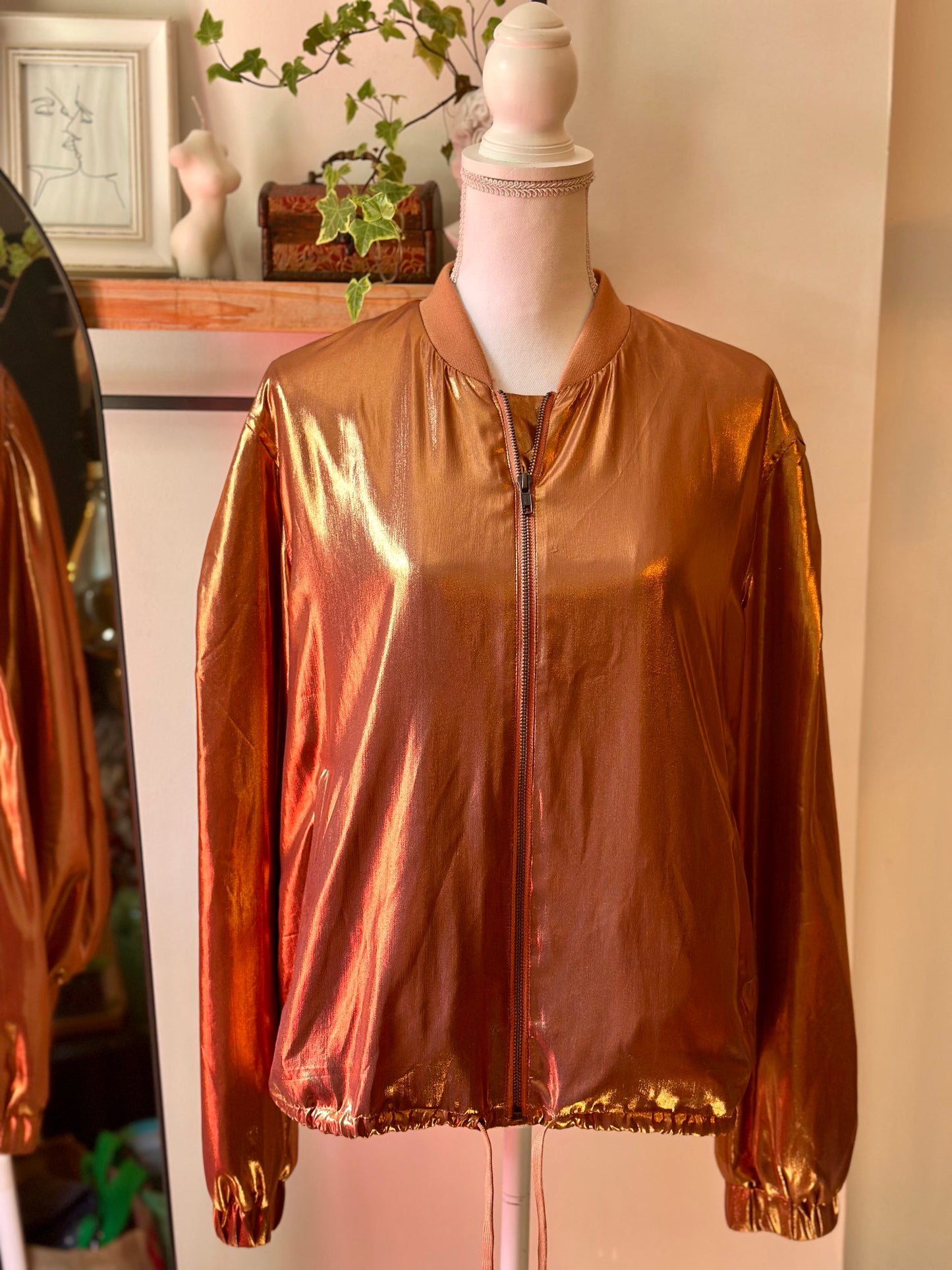 Veste bomber cuivre doré T.38