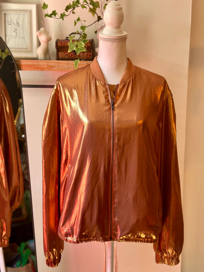 Veste bomber cuivre doré T.38