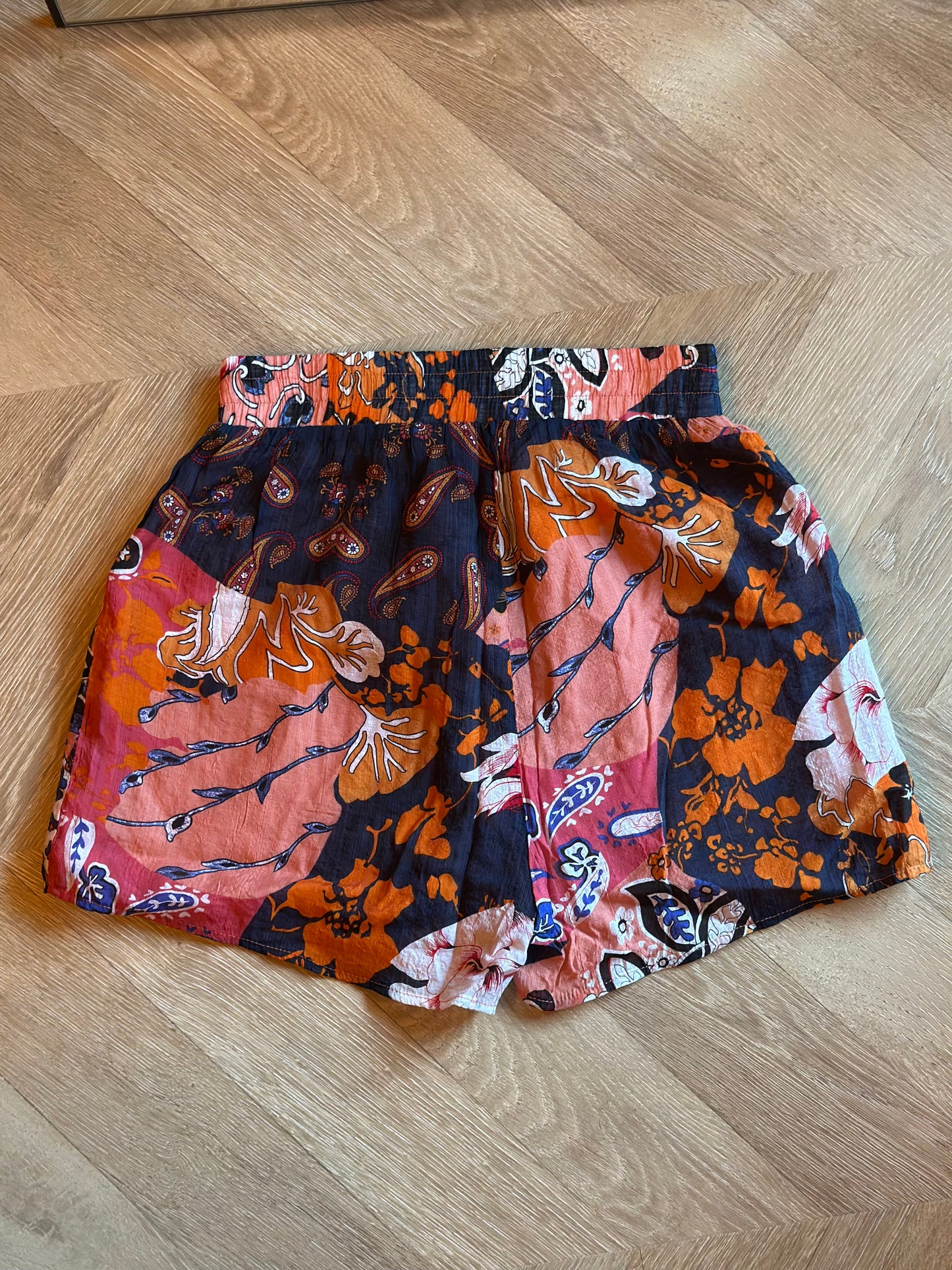 Ensemble chemise short imprimé patchwork bohème T.36/38