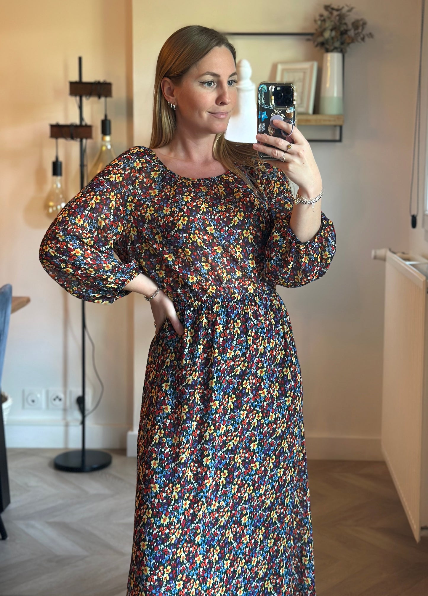 Robe longue fleurie – T.36/38