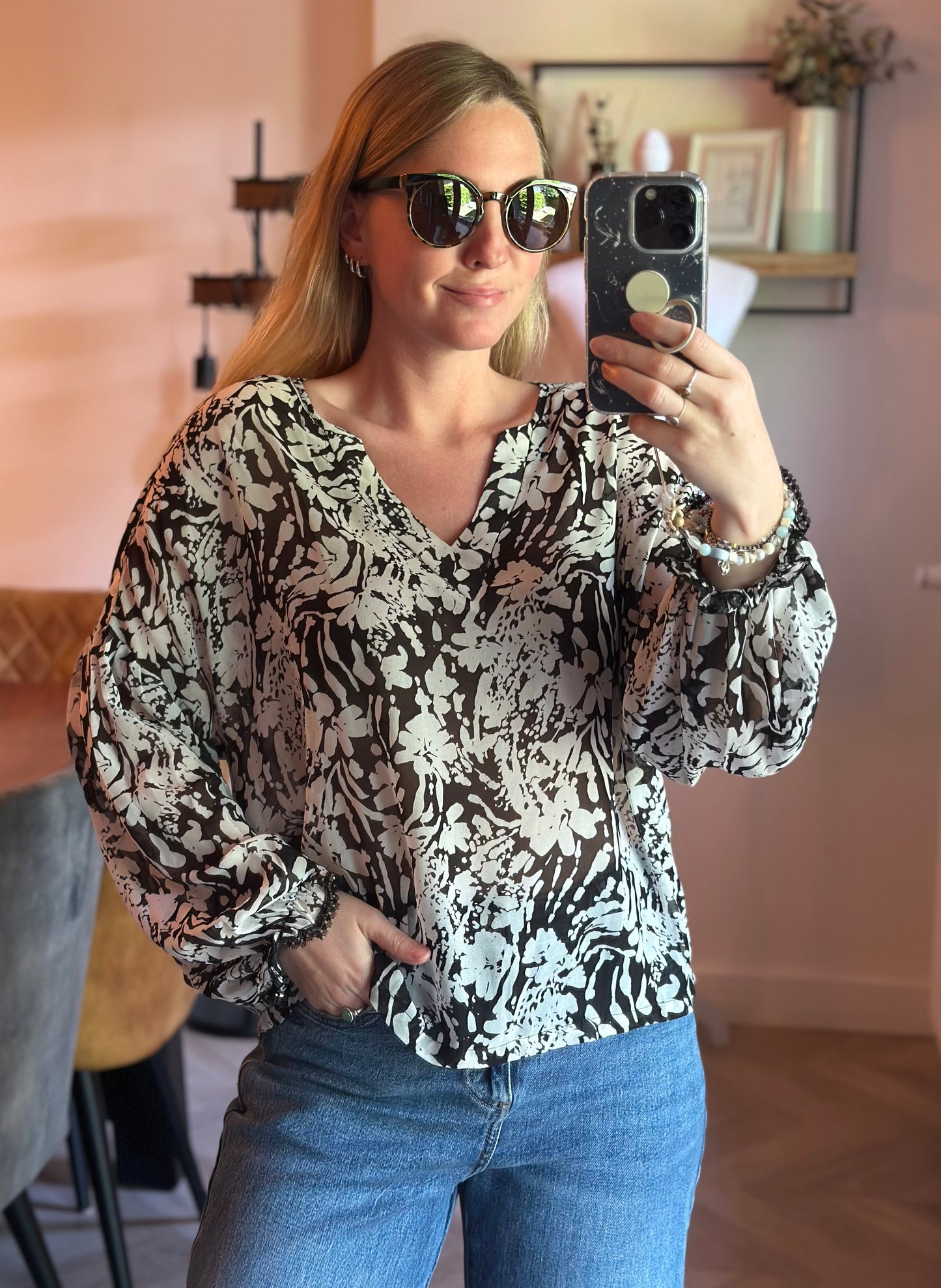 Blouse fluide imprimée T.36