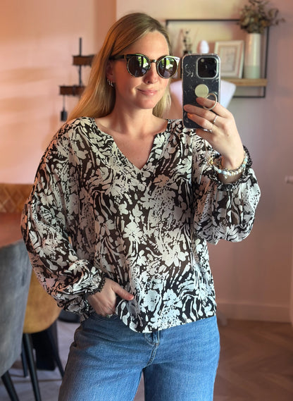 Blouse fluide imprimée T.36