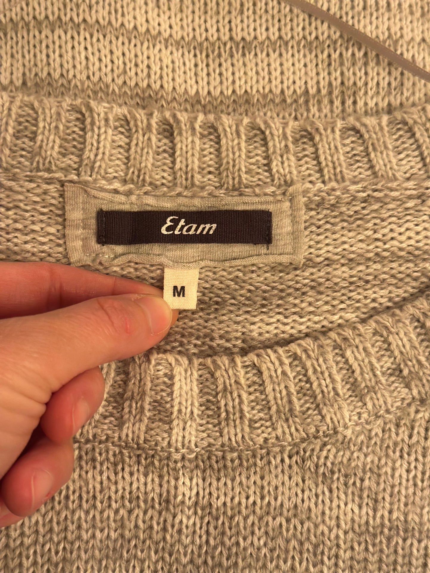 Pull gris motif pingouin Noël T.38