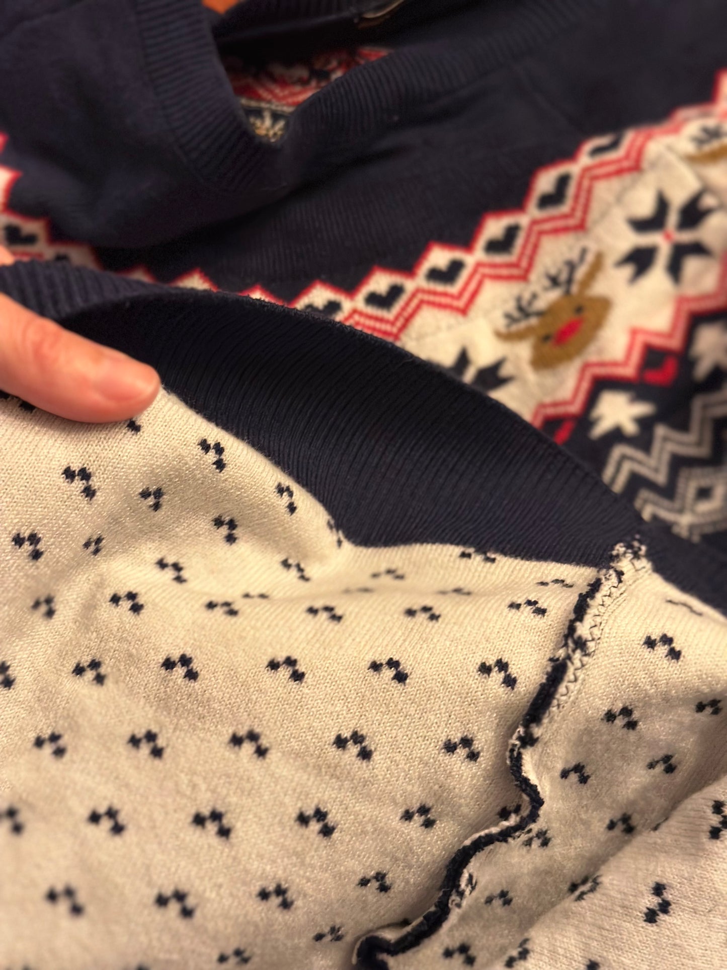 Robe pull marine motif d’hiver T.40