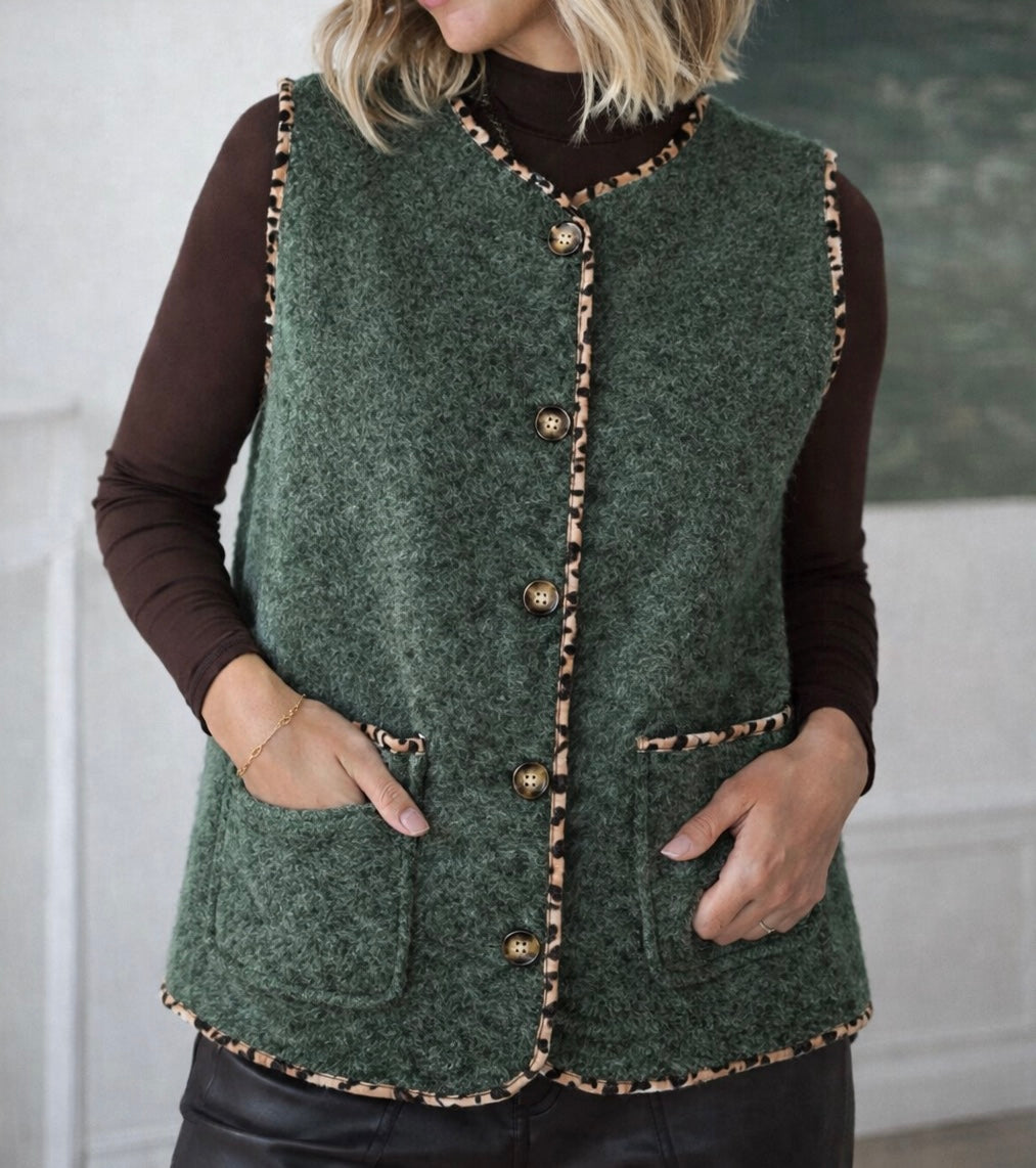 Gilet sans manches léopard modele au choix neuf - T.U