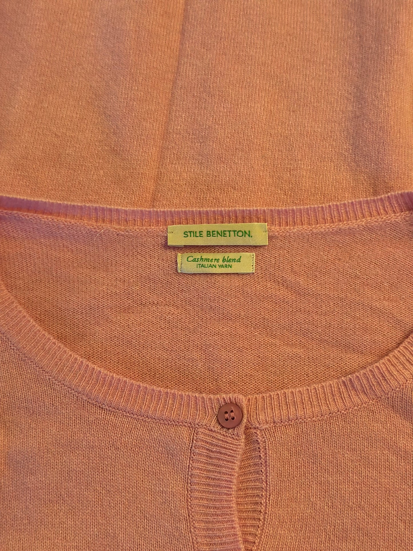 Gilet rose mélange laine et cachemire T.38
