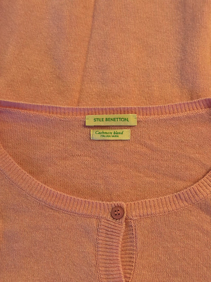 Gilet rose mélange laine et cachemire T.38