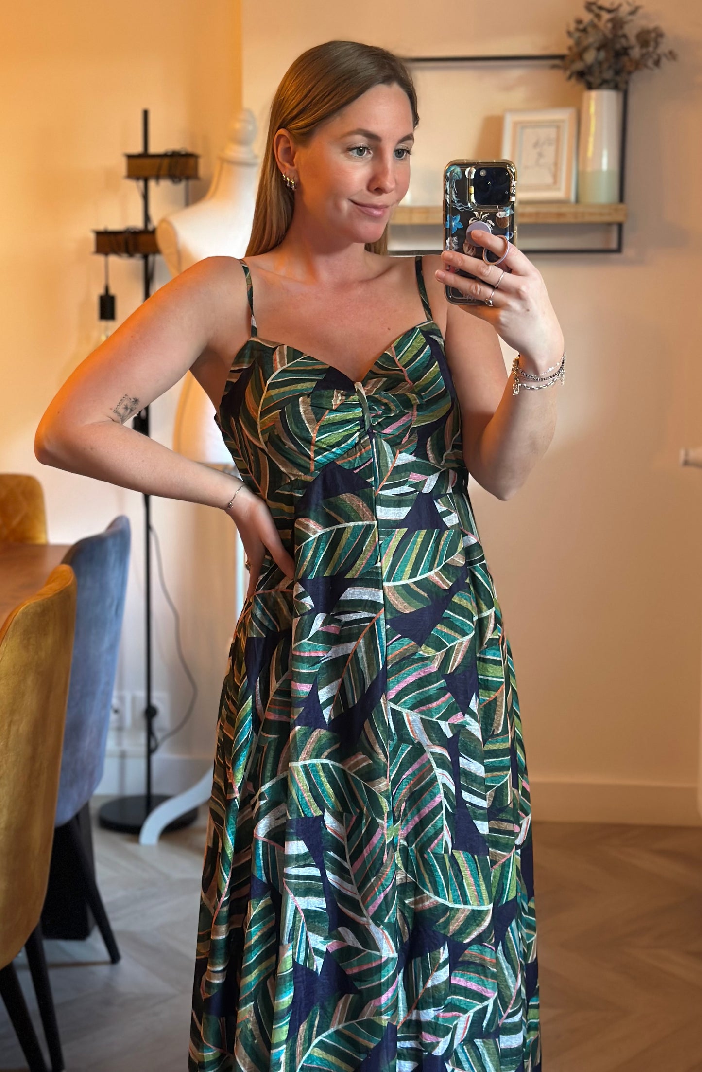 Robe longue Green Aloha T.38