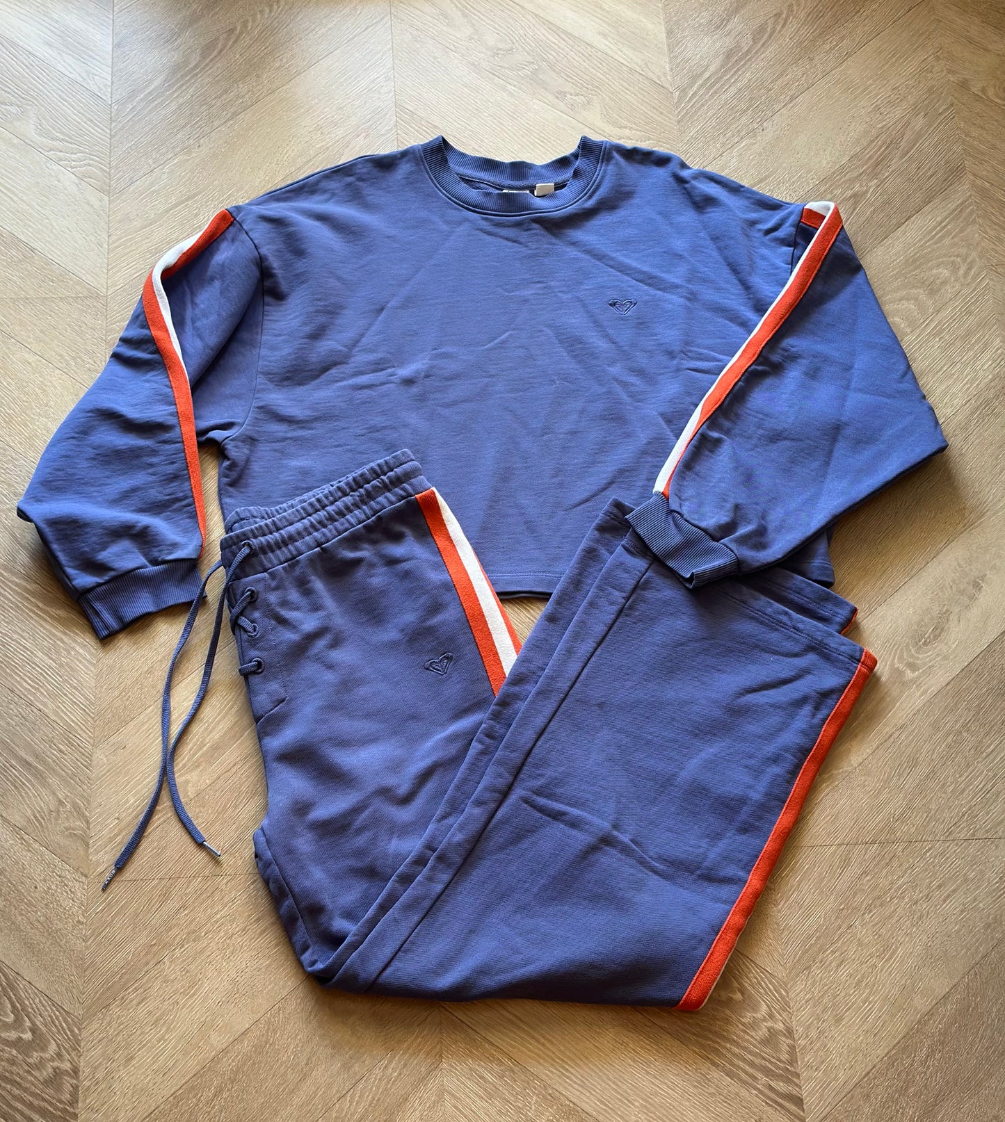 Ensemble jogging bleu sweat oversize pantalon T.38