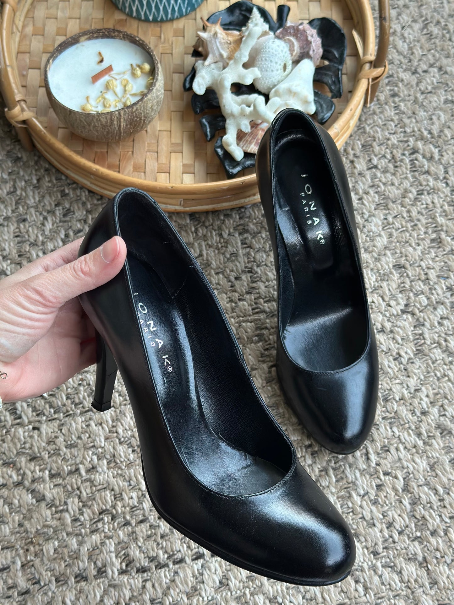 Escarpins cuir noir P.36