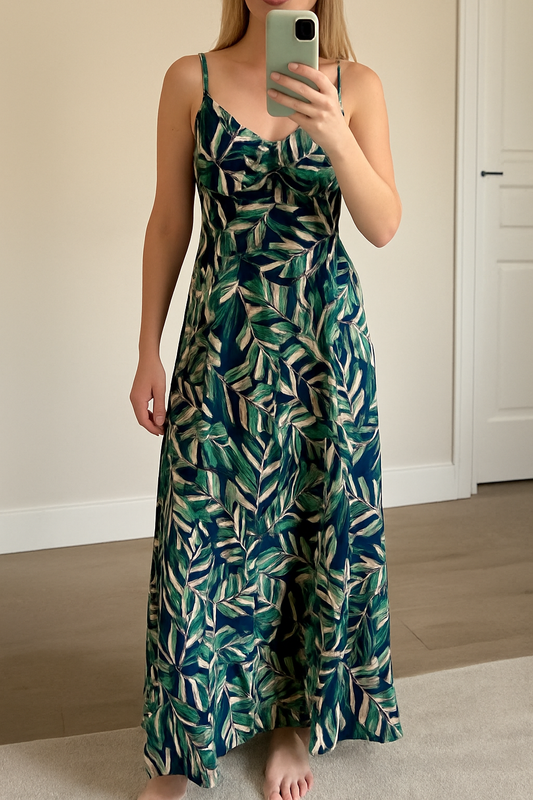 Robe longue Green Aloha T.38
