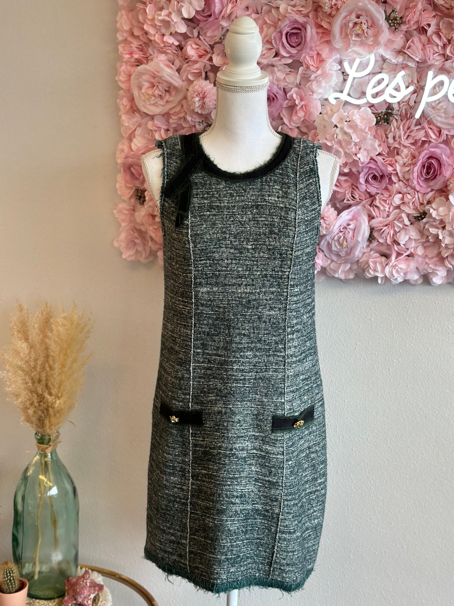 Robe en tweed de laine, T.38