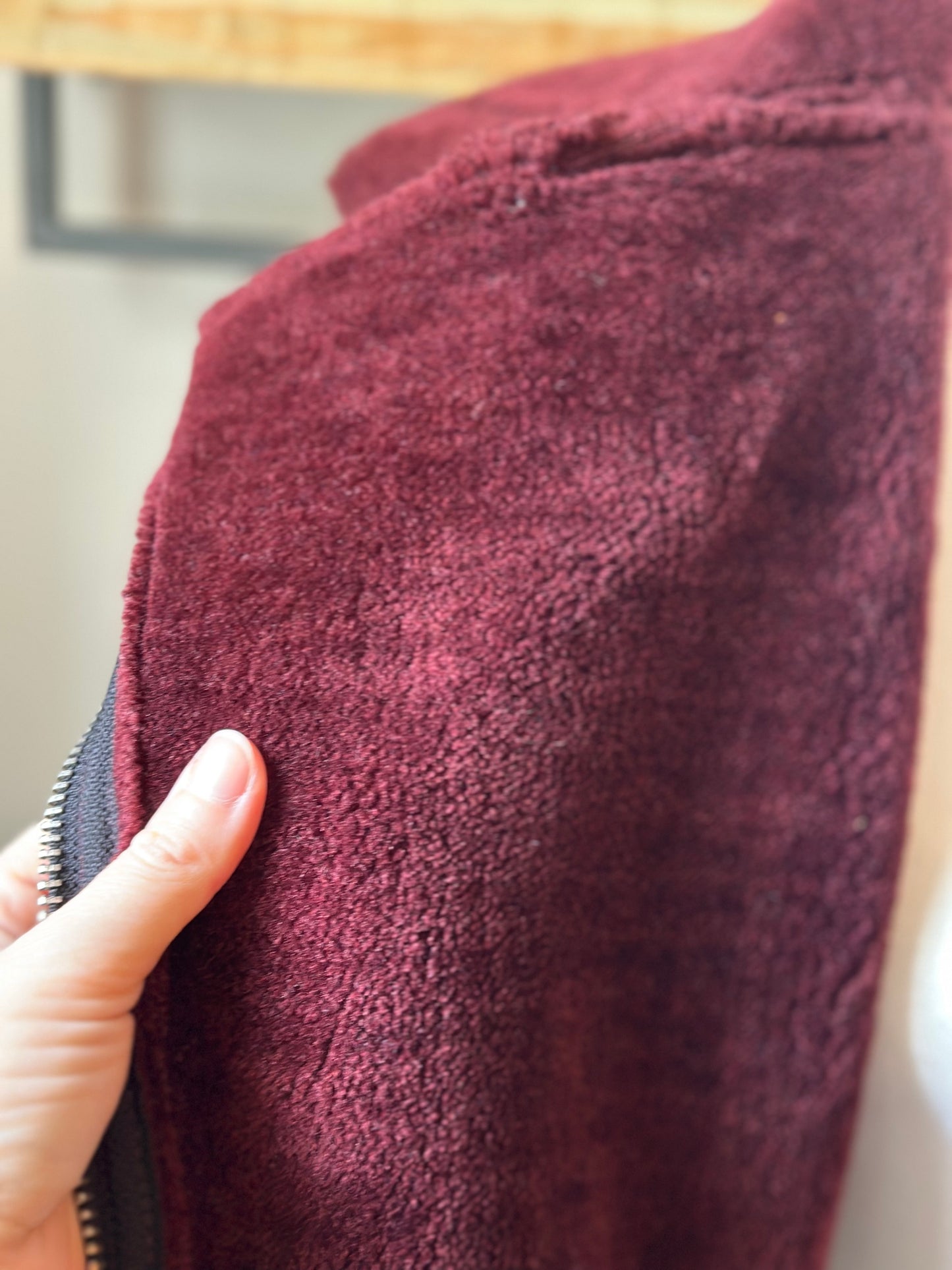Veste manteau fourrée unie T.38