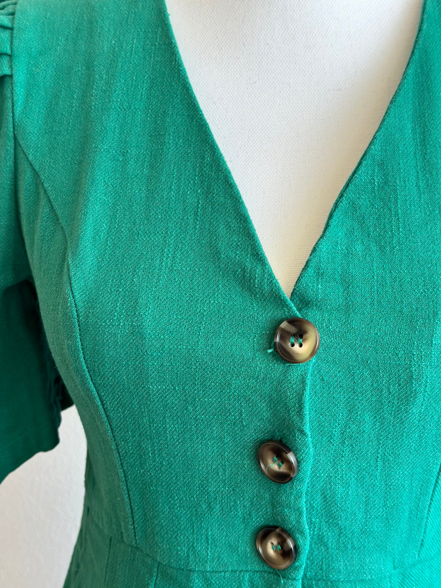 Robe midi verte en lin taille S - Charlior