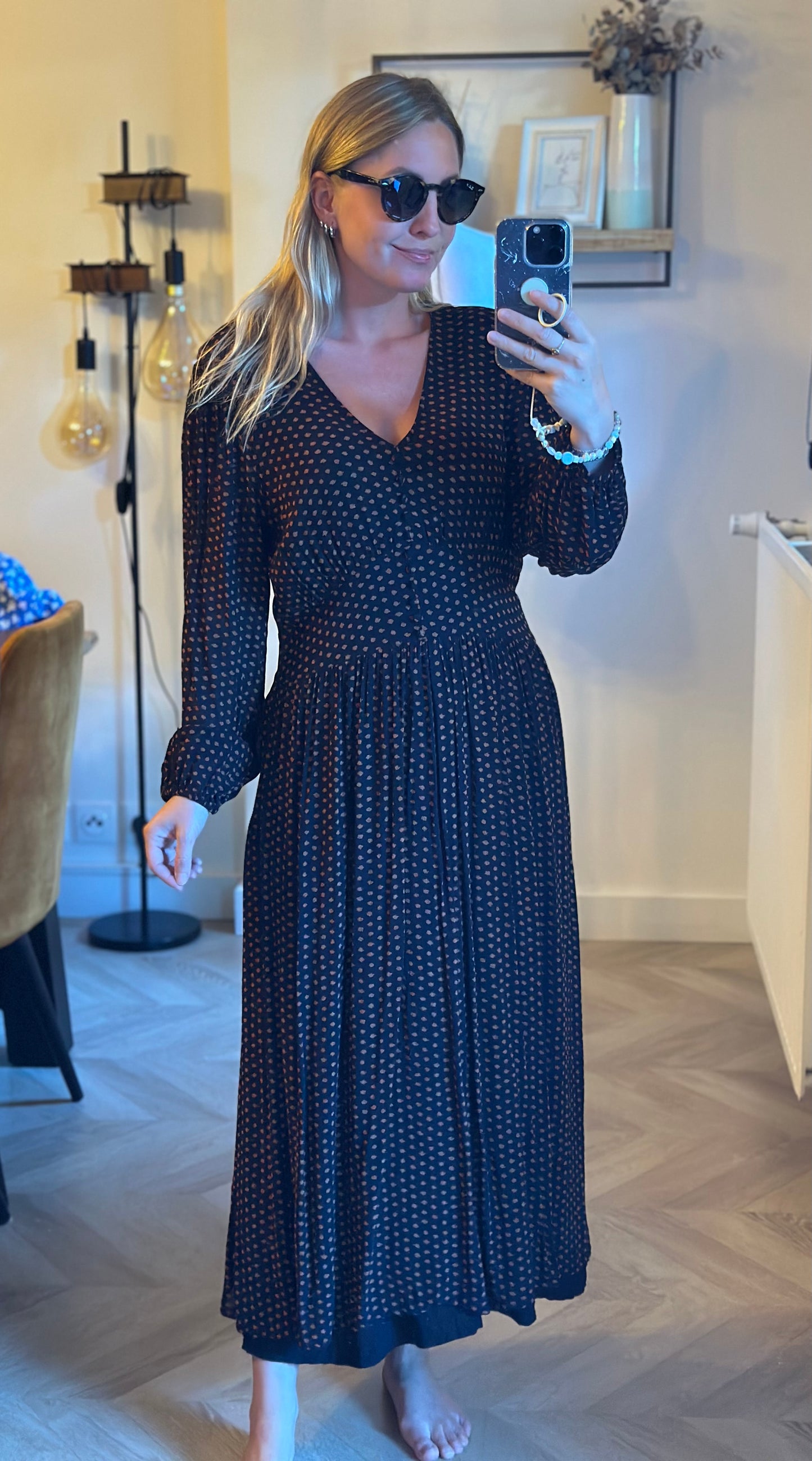 Robe longue imprimée T.44