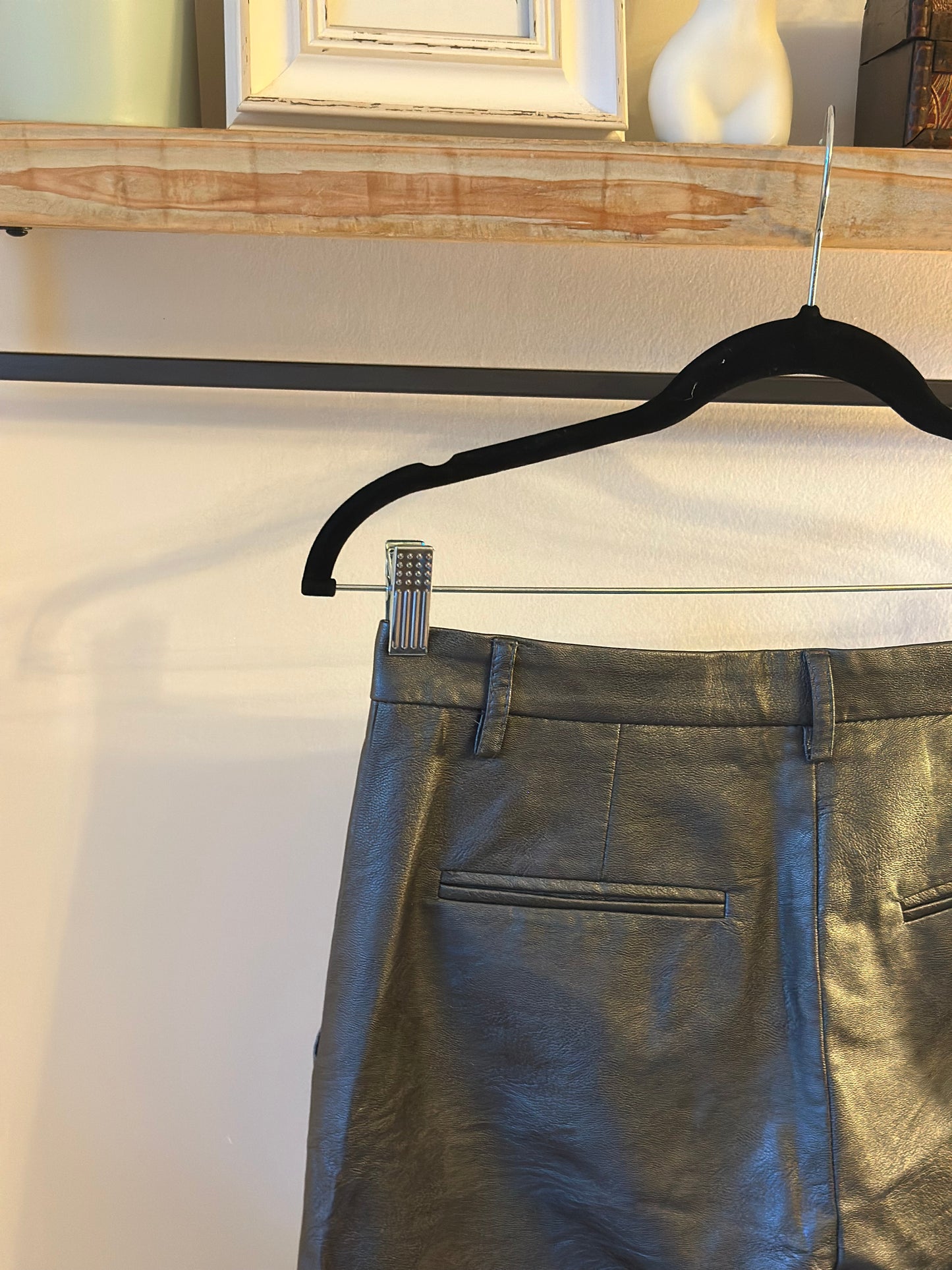 Pantalon effet cuir argenté Imperial – Taille XS