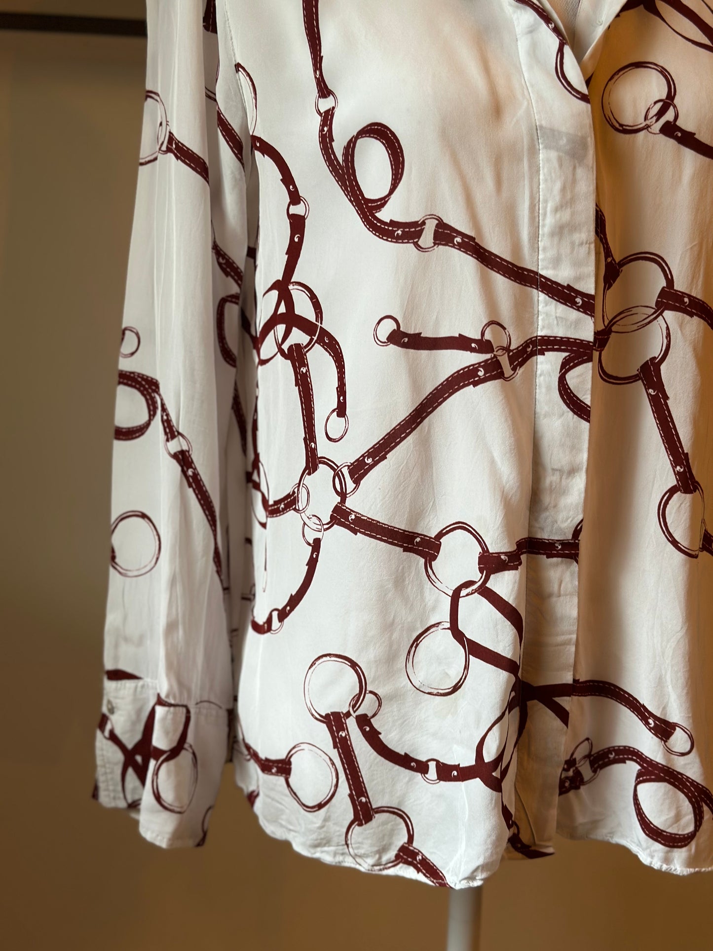 Blouse imprimé mors cheval en viscose T.40