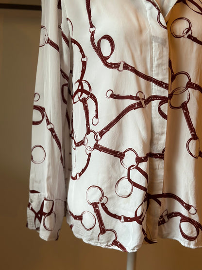 Blouse imprimé mors cheval en viscose T.40