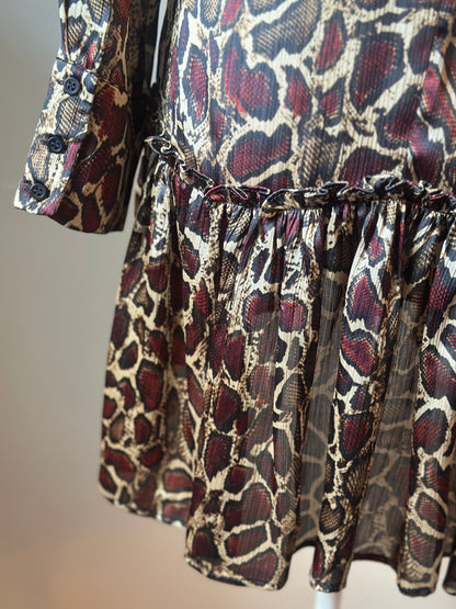 Robe fluide imprimé animalier T.34