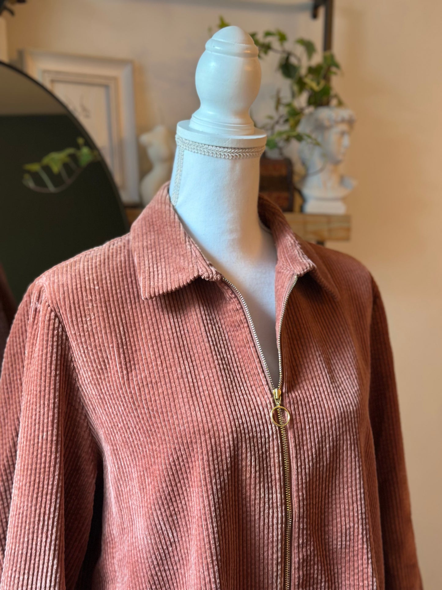 Veste en velours côtelé rose brique – Modèle Elodia – T3 (oversize)