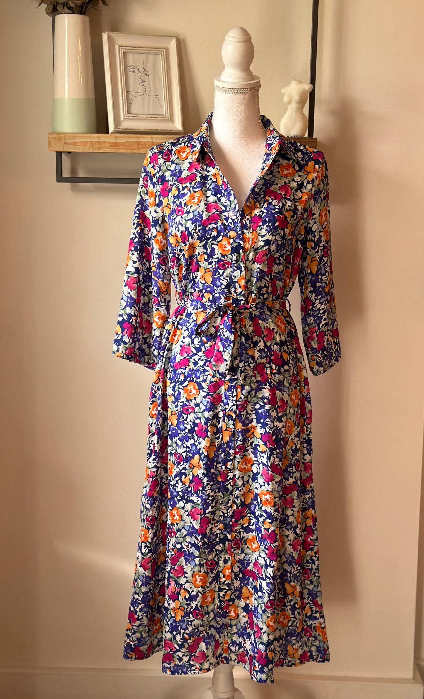 Robe longue fleurie colorée T.34