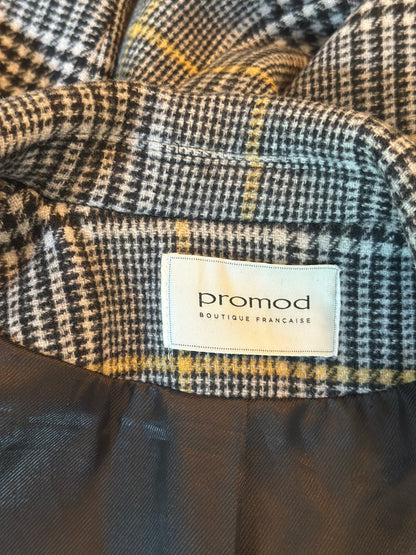 Manteau long carreaux laine modèle Gisèle T.34