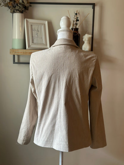 Blazer velours côtelé beige T.38