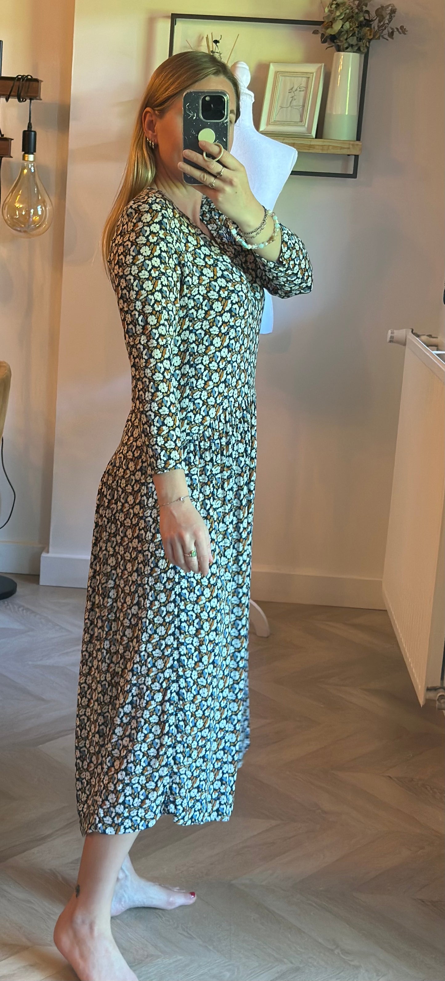 Robe longue fluide fleurie T.40