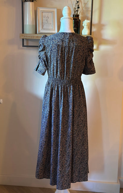Robe longue imprimé feuillage T.38