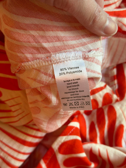 Robe longue imprimé corail T.36/38